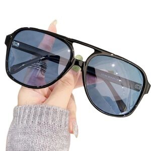 Retro Oversized Aviators Double Bridge Sunglasses UV400 Rave Festival